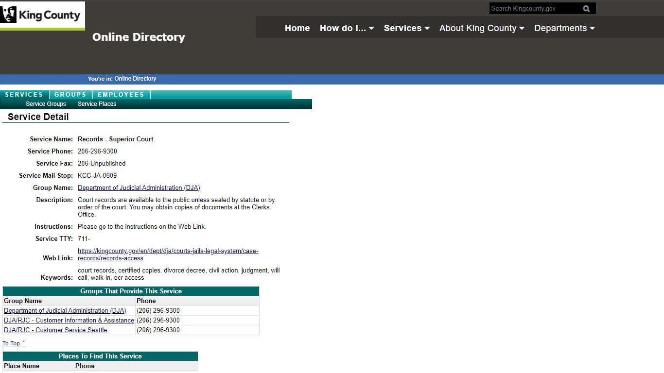 Online Directory
