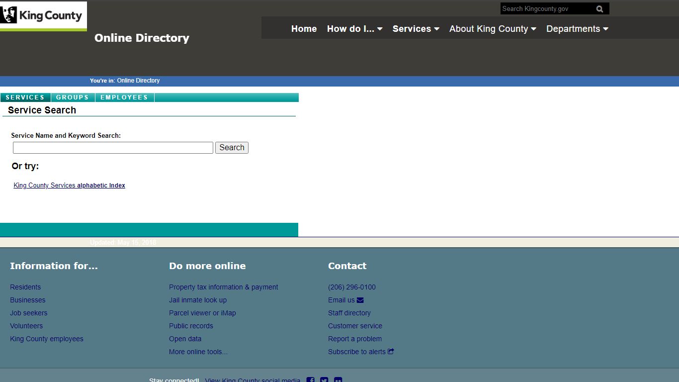 Online Directory - King County, Washington